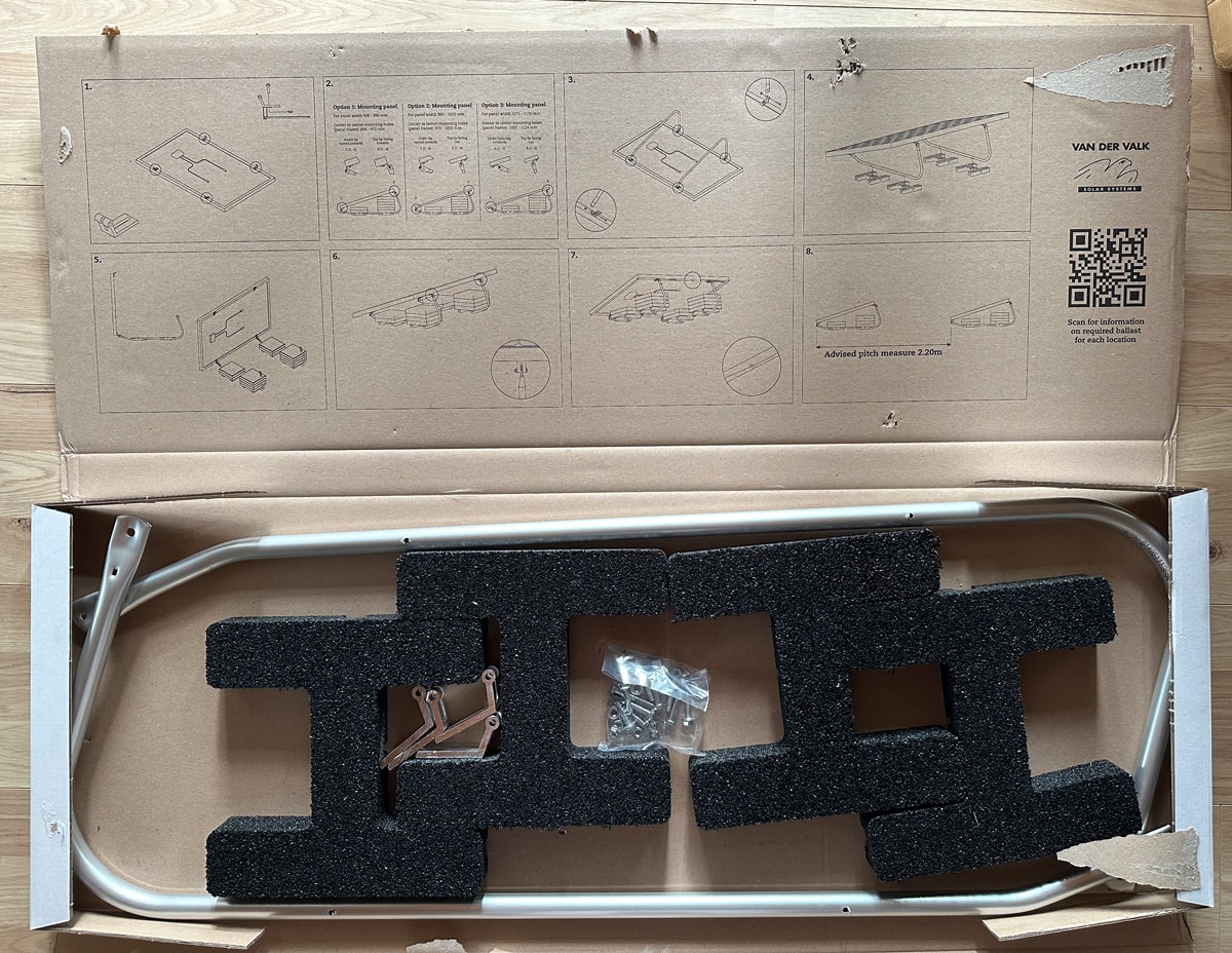 Solakon onBasic Balkonkraftwerk Montageset Garten & Flachdach Lieferumgang.