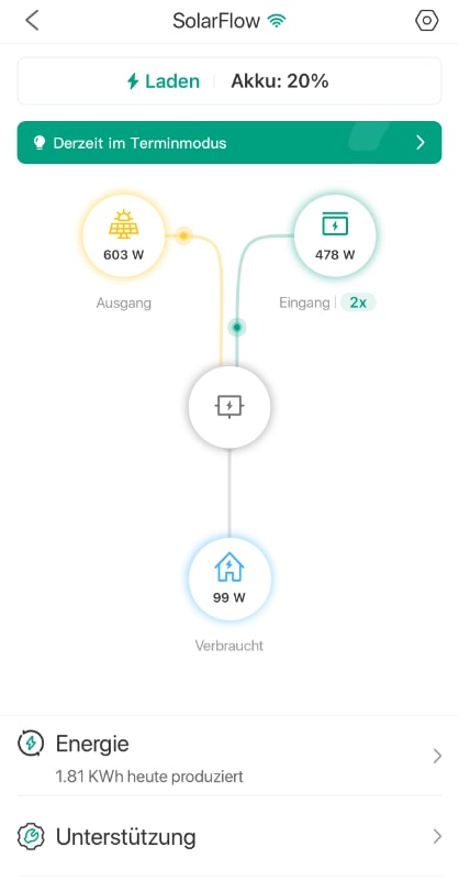 Zendure App Dashboard