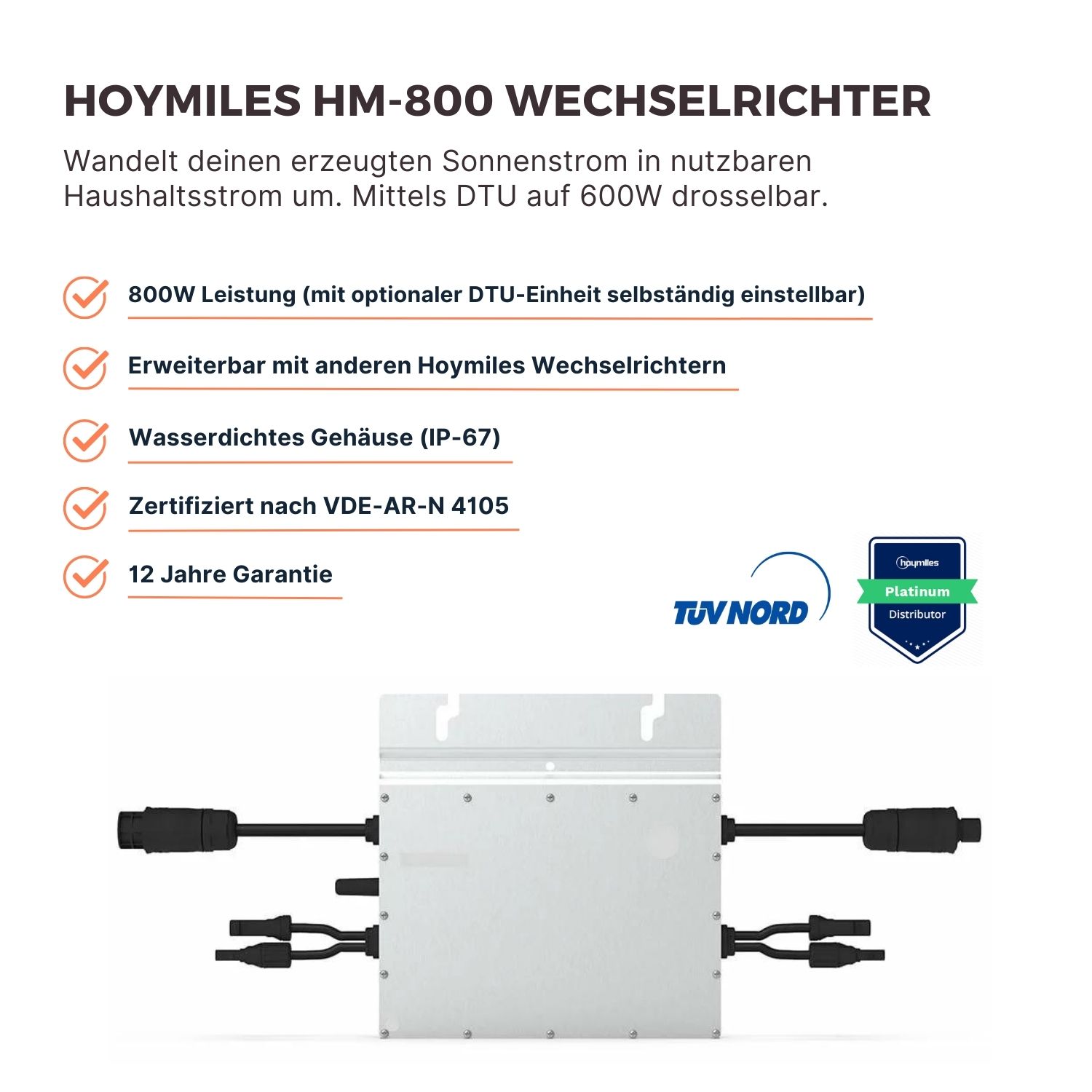 Wechselrichter Hoymiles HM-800